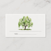 Carte De Placement Mariage de la ferme d'arbre sauvage rustique vert (Dos)