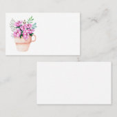 Carte De Placement Mariage de la fête de printemps rose Floral (Devant / Derrière)