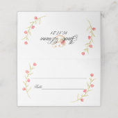 Carte De Placement Mariage de la fête du jardin (Extérieur déplié)