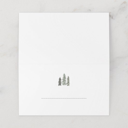 Carte De Placement Mariage de la forêt de pins (Extérieur déplié)