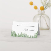 Carte De Placement Mariage de la forêt de pins à Whimsical (Devant)