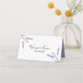 Carte De Placement Mariage de la lavande de pays (Dos)