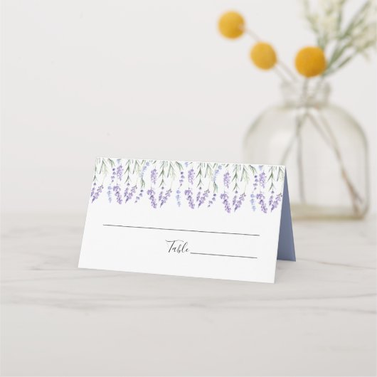Carte De Placement Mariage de la lavande de pays (Devant)