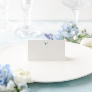 Carte De Placement Mariage de la main tirée en blanc bleu français