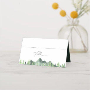 Carte De Placement Mariage de la montagne forestière