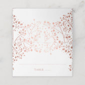 Carte De Placement Mariage de l'effet d'huile d'or Rose de respiratio (Extérieur déplié)