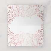 Carte De Placement Mariage de l'effet d'huile d'or Rose de respiratio (Intérieur déplié)