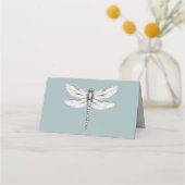 Carte De Placement Mariage de libellules turquoise (Dos)