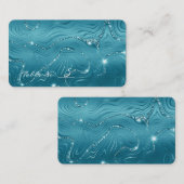 Carte De Placement Mariage de marbre bleu turquoise Aqua Numéro de ta (Devant / Derrière)