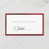 Carte De Placement Mariage de monogramme de crête florale de Noël cla (Devant)