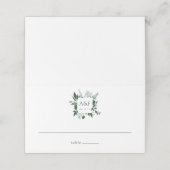 Carte De Placement Mariage de monogramme de forêt sauvage (Extérieur déplié)