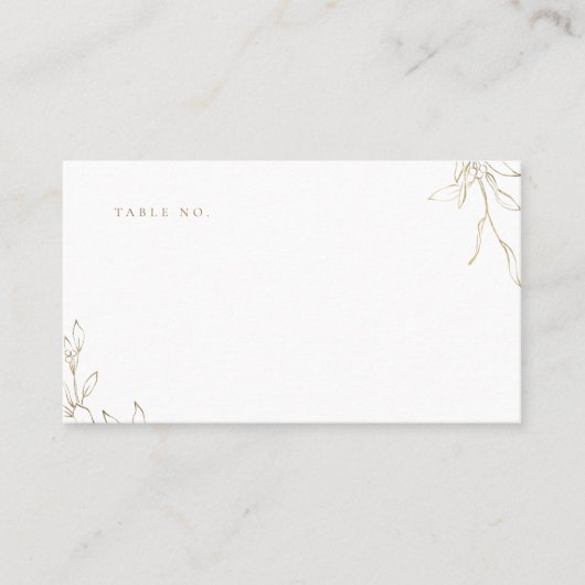 Carte De Placement Mariage de monogramme d'écusson botanique simple e (Devant)