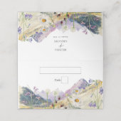 Carte De Placement Mariage de montagne Rustique Fleur sauvage aquarel (Extérieur déplié)