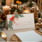 Carte De Placement Mariage de Noël Red Bow