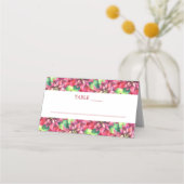 Carte De Placement Mariage de Noël Rouge Poinsettia (Dos)