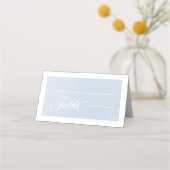 Carte De Placement Mariage de nuage d'aquarelle bleu enchantant (Devant)