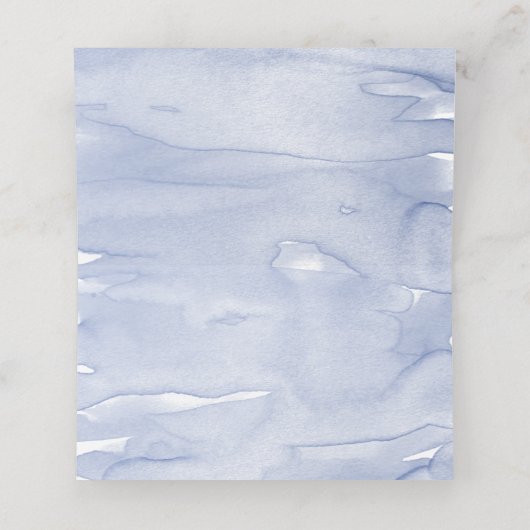 Carte De Placement Mariage de nuit bleu céleste (Intérieur déplié)