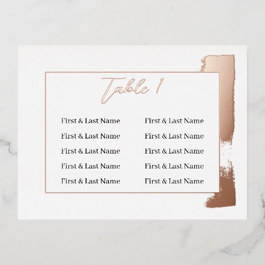 Carte de placement Mariage de numéro de tableau pe (Recto)