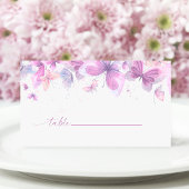 Carte De Placement Mariage de papillons violets