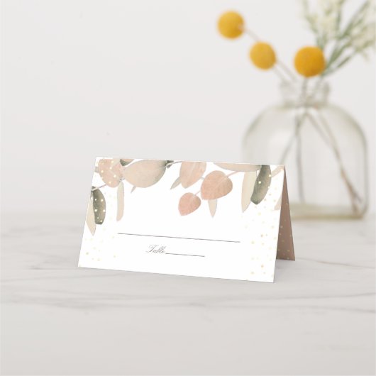 Carte De Placement Mariage de Parties scintillant classique Blush Euc (Devant)