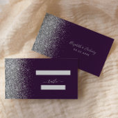 Carte De Placement Mariage de Parties scintillant moderne en argent f