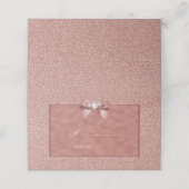 Carte De Placement Mariage de Parties scintillant rose Gold et élégan (Extérieur déplié)