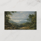 Carte De Placement Mariage de paysage d'art fin Romantique bleu (Dos)