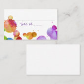 Carte De Placement Mariage de peinture à l'aquarelle Tableau No. (Devant / Derrière)