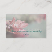 Carte De Placement Mariage de placement de table de lavande (Dos)