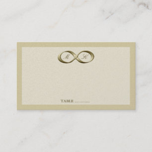 Carte De Placement Mariage de poignée coupe-mains en or Champagne Pl