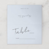 Carte De Placement Mariage de police mixte bleu Dusty (Extérieur déplié)