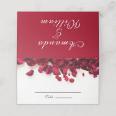 Carte De Placement Mariage de Red Rose Petals (Extérieur déplié)
