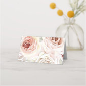 Carte De Placement Mariage de roses romantiques (Dos)