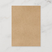 Carte De Placement Mariage de script de signature Merci rustique  (Dos)