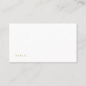 Carte De Placement Mariage de script romantique simple or (Devant)