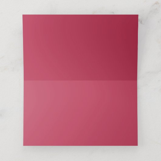 Carte De Placement Mariage de script rouge magenta moderne simple (Intérieur déplié)