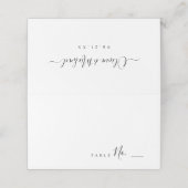 Carte De Placement Mariage de script simple et moderne (Extérieur déplié)