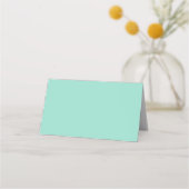 Carte De Placement Mariage de script simple et stylisé Seafoam (Dos)
