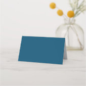 Carte De Placement Mariage de script turquoise bleu simple stylisé (Dos)