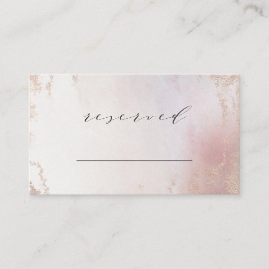 Carte De Placement Mariage de siège de réserve Ombre Blush Pink Frost (Devant)
