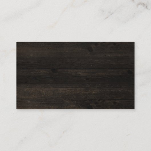 Carte De Placement Mariage de siège en bois rustique Oak Ridge Numéro (Dos)