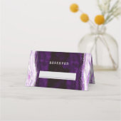 Carte De Placement Mariage de siège réservé Amethyst Purple & Silver (Devant)