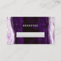 Mariage de siège réservé Amethyst Purple & Silver