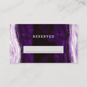 Carte De Placement Mariage de siège réservé Amethyst Purple & Silver