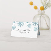 Carte De Placement Mariage de snowflakes (Dos)
