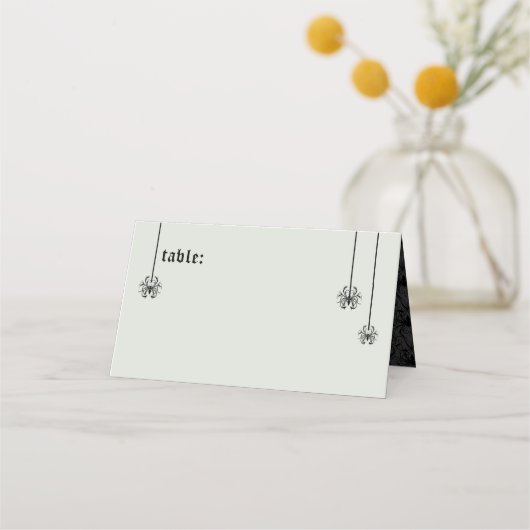 Carte De Placement Mariage de squelettes élégants (Devant)