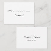Carte De Placement Mariage de table sur mesure (Devant / Derrière)