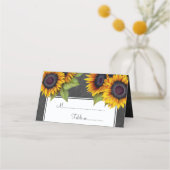 Carte De Placement Mariage de tableau de tournesol rustique place (Devant)