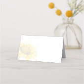 Carte De Placement Mariage de tournesol de campagne très simple (Dos)