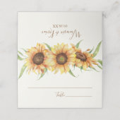 Carte De Placement Mariage de tournesol du pays (Extérieur déplié)